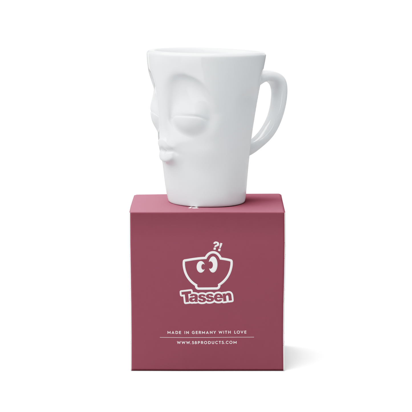 Mug with Handle "Kissing" White