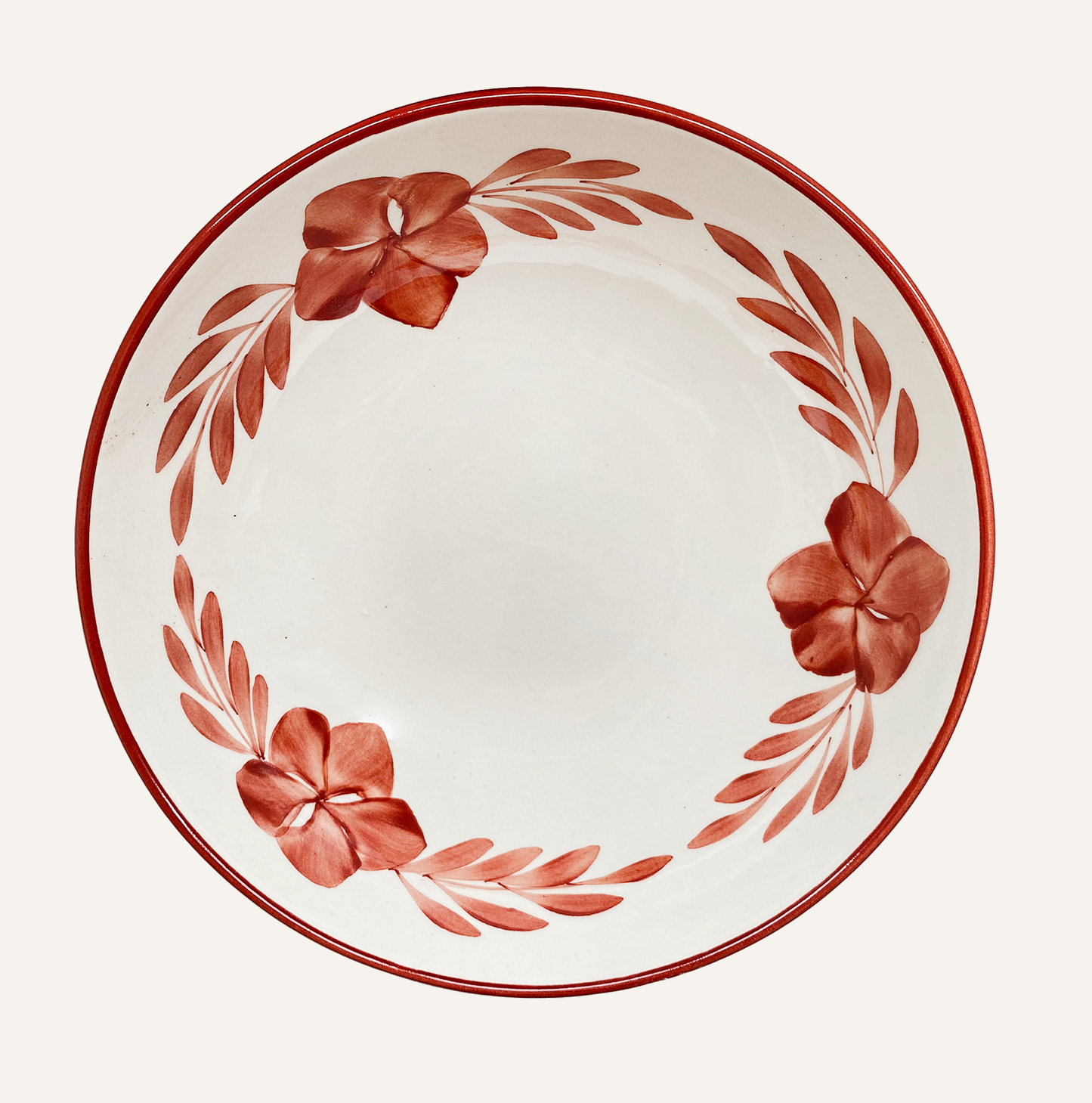 Salad Bowl -Flor- Rust Red