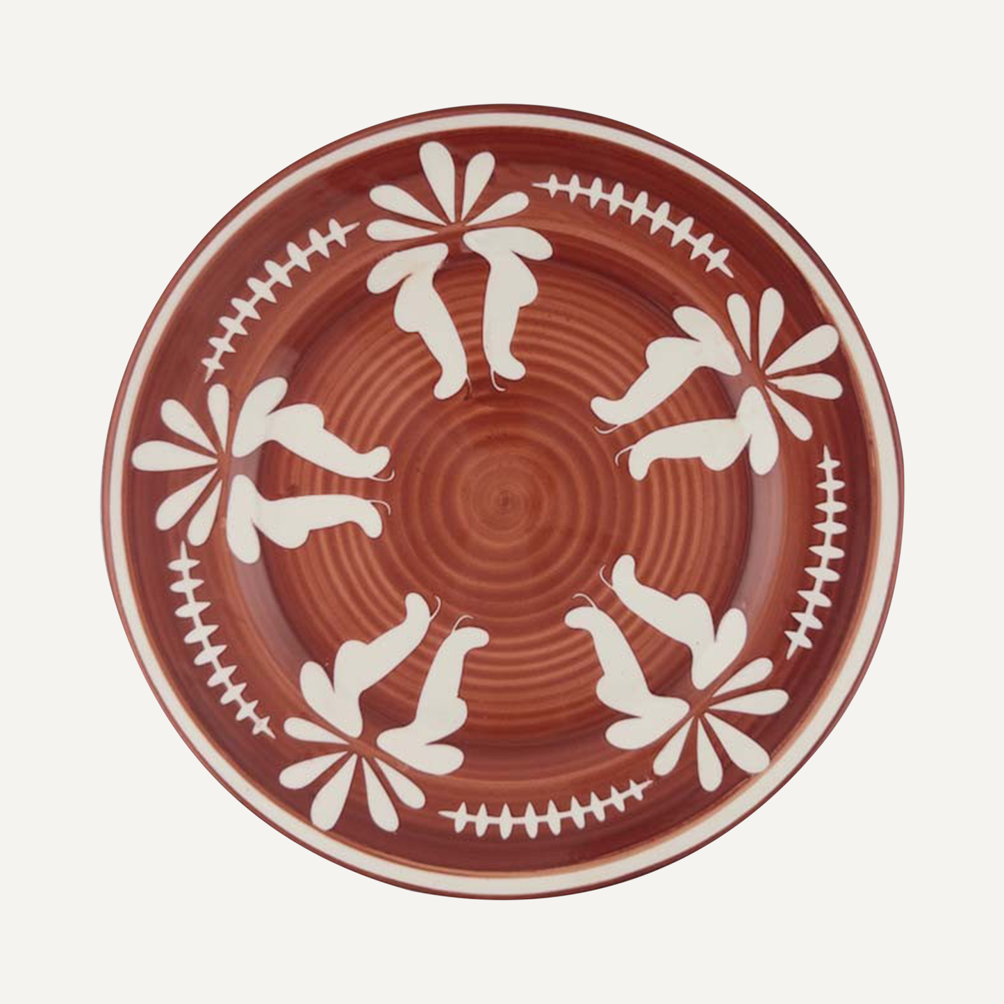 Dinner Plate - Flor - Rust Red S/4