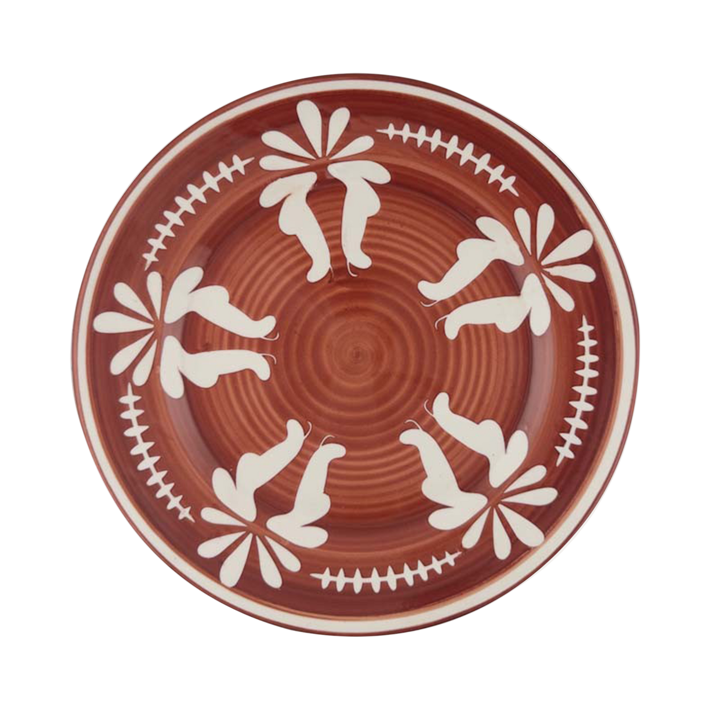 Dinner Plate - Flor - Rust Red S/4