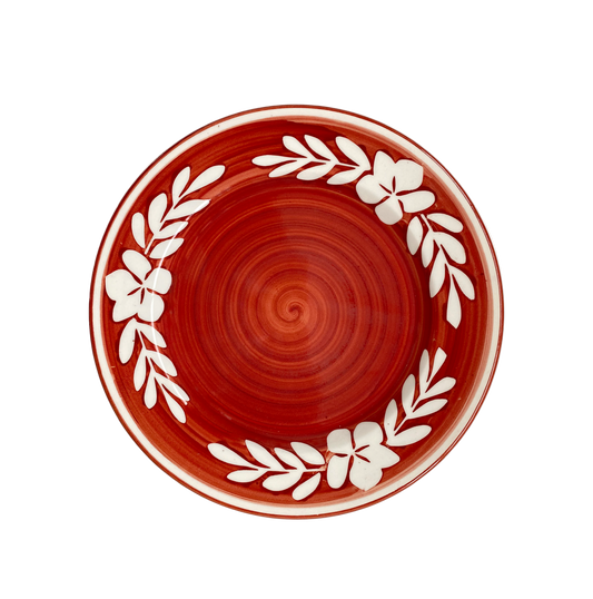 Side Plate, Set of 4 Flor, Rust Red