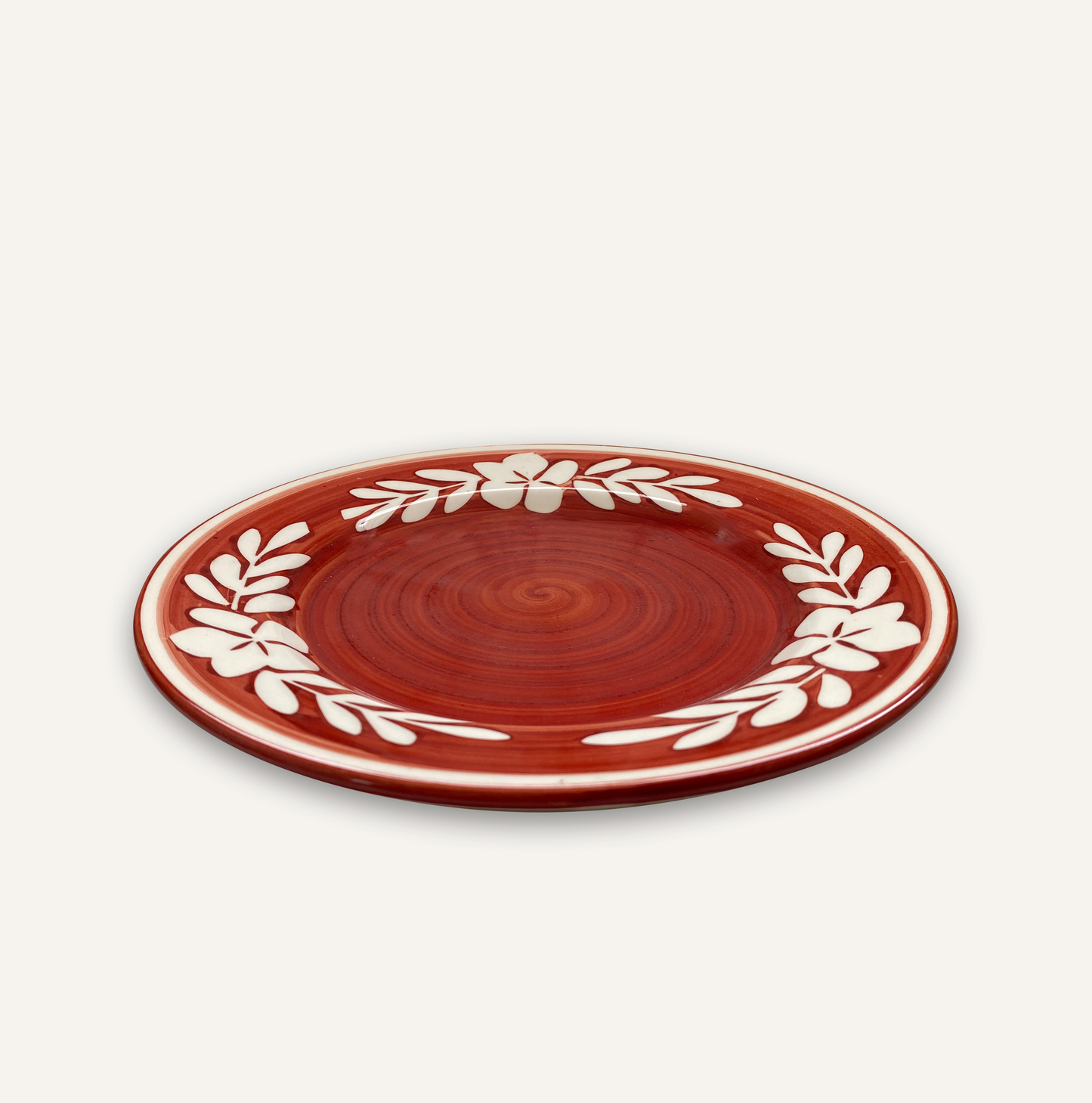 Side Plate - Flor - Rust Red S/4