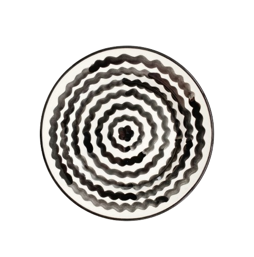 Side Plate, Set of 4 Ondas, Jet Black