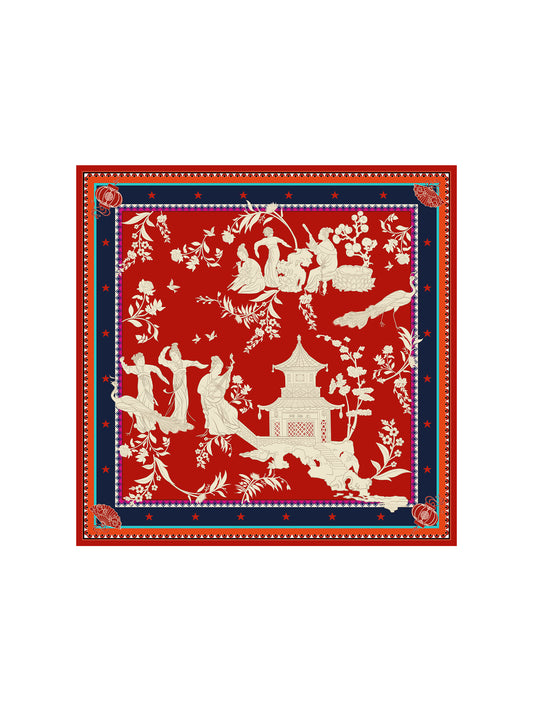 Silk Floral Scarf