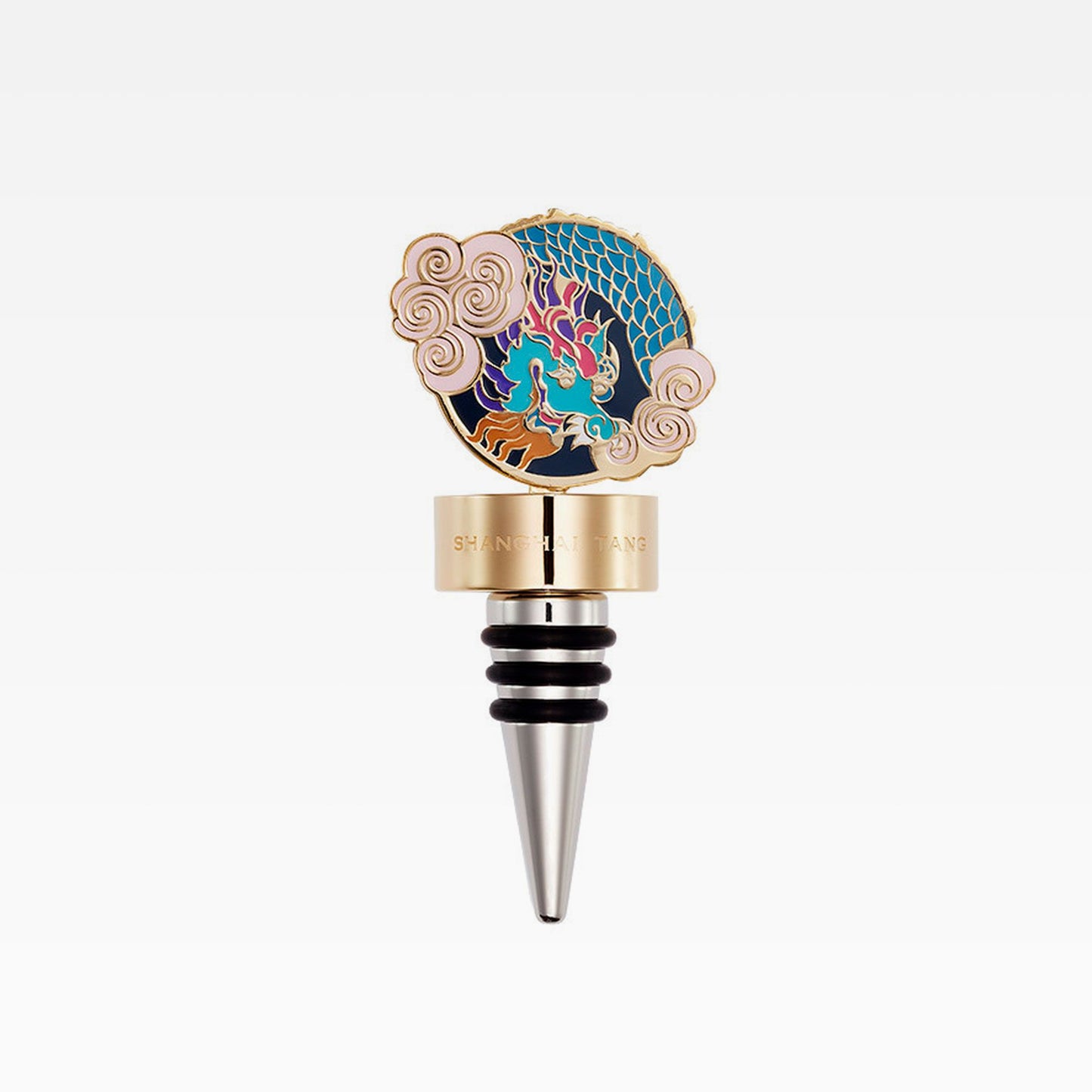 Vivid Dragon Enamel Wine Stopper