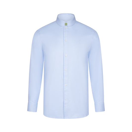 Tang Double Layer Collar Shirt With Chinese Coin Embroidery