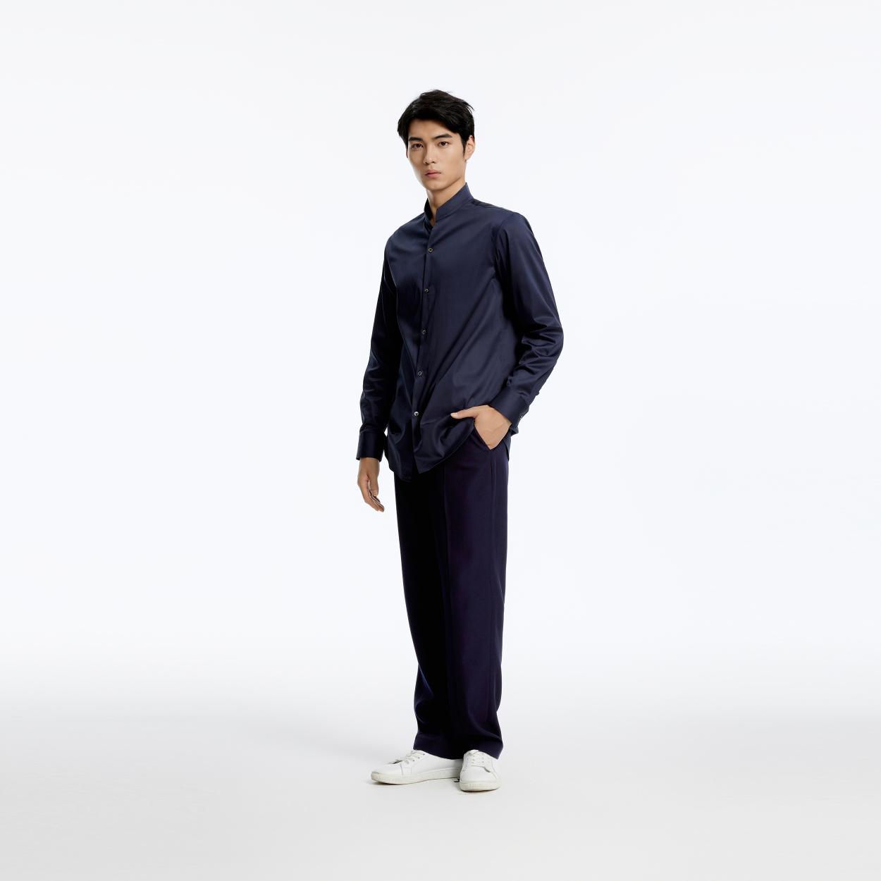 High Mandarin Collar Shirt