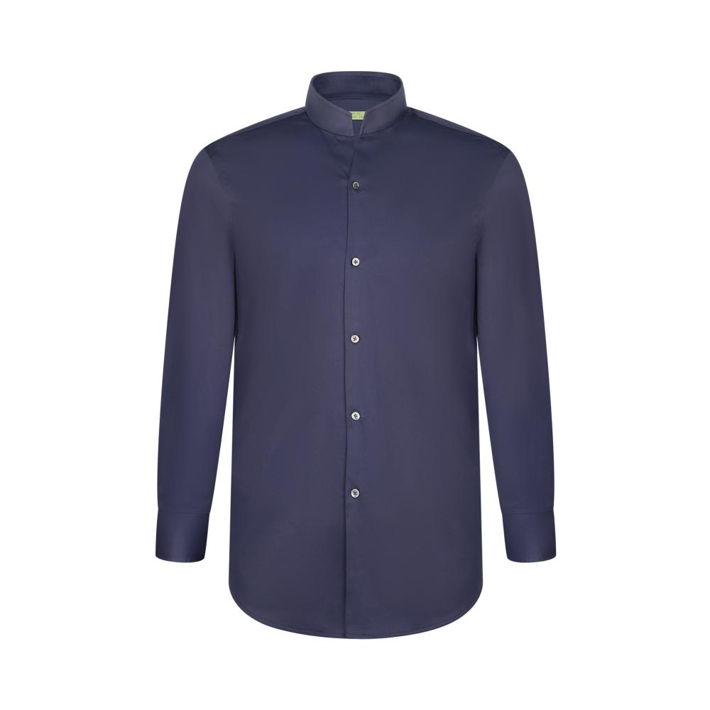 High Mandarin Collar Shirt
