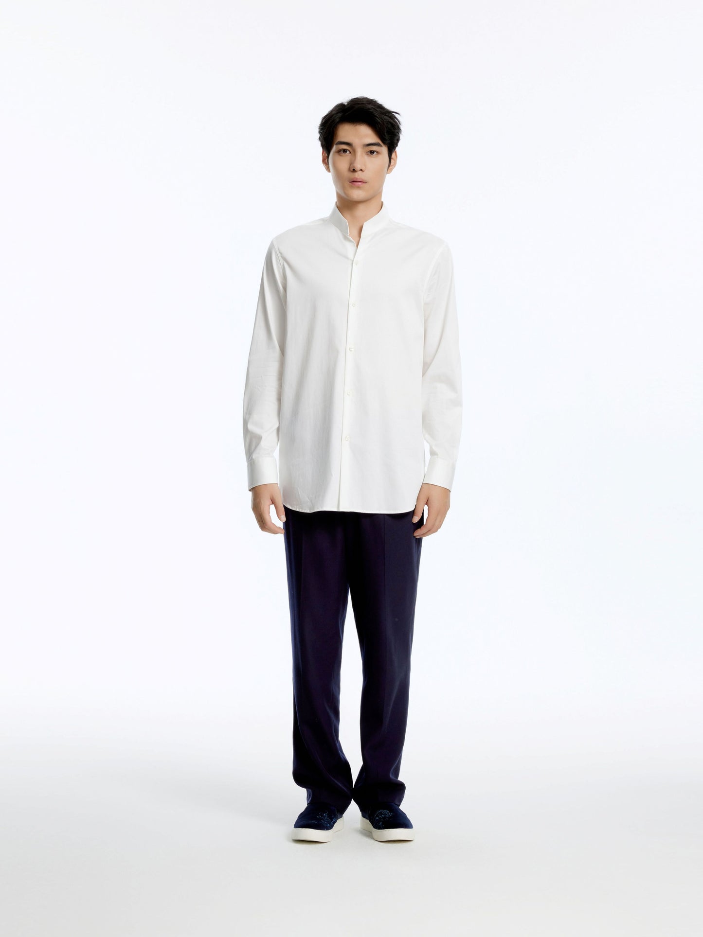 High Mandarin Collar Shirt