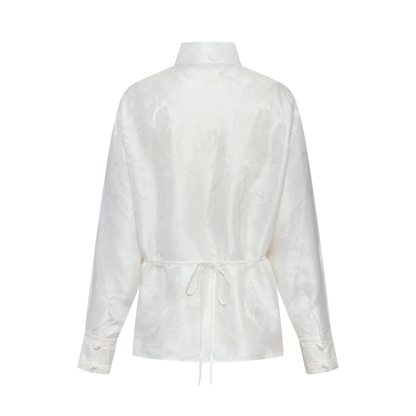Winding Stream Party Silk Jacquard Shirt