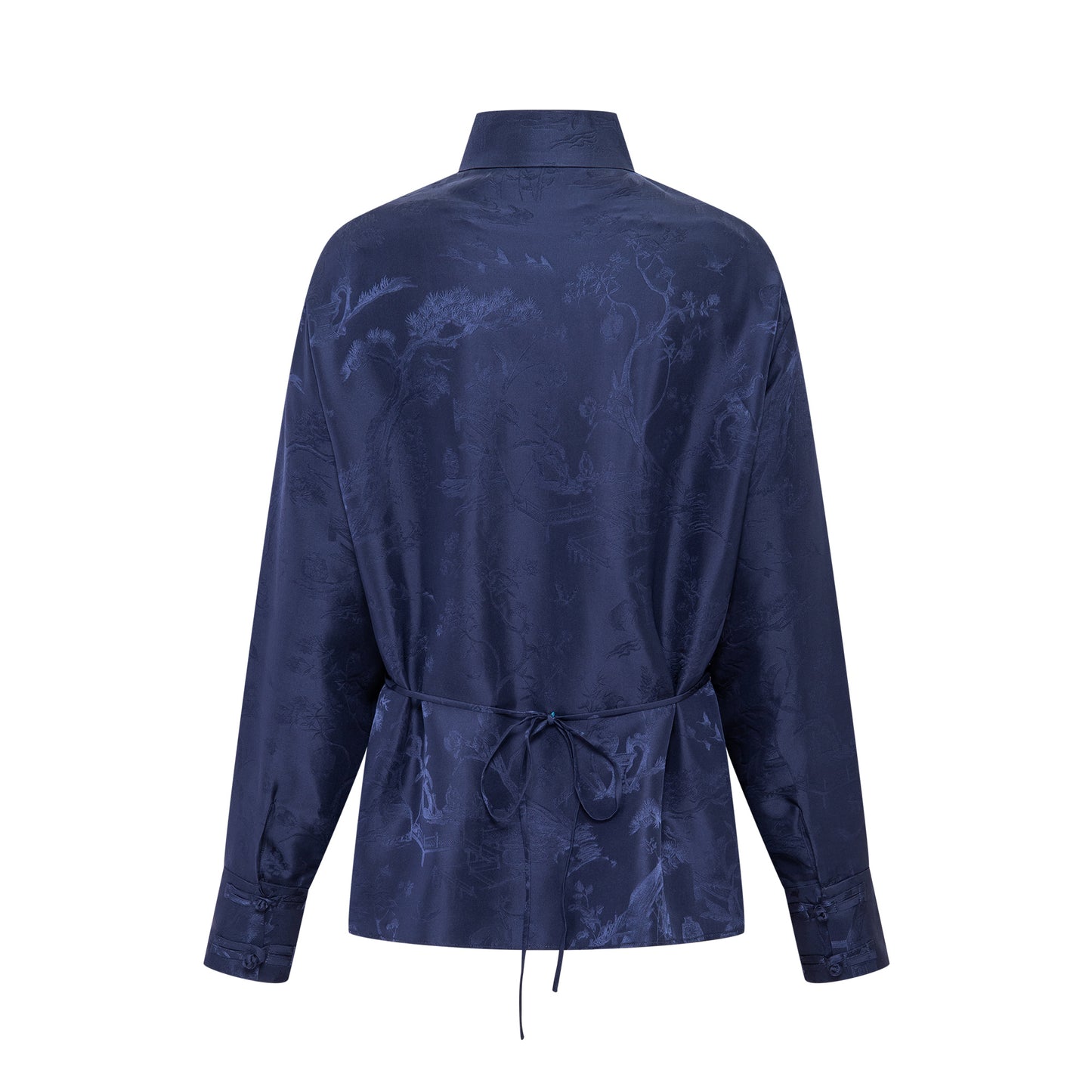 Winding Stream Party Silk Jacquard Shirt