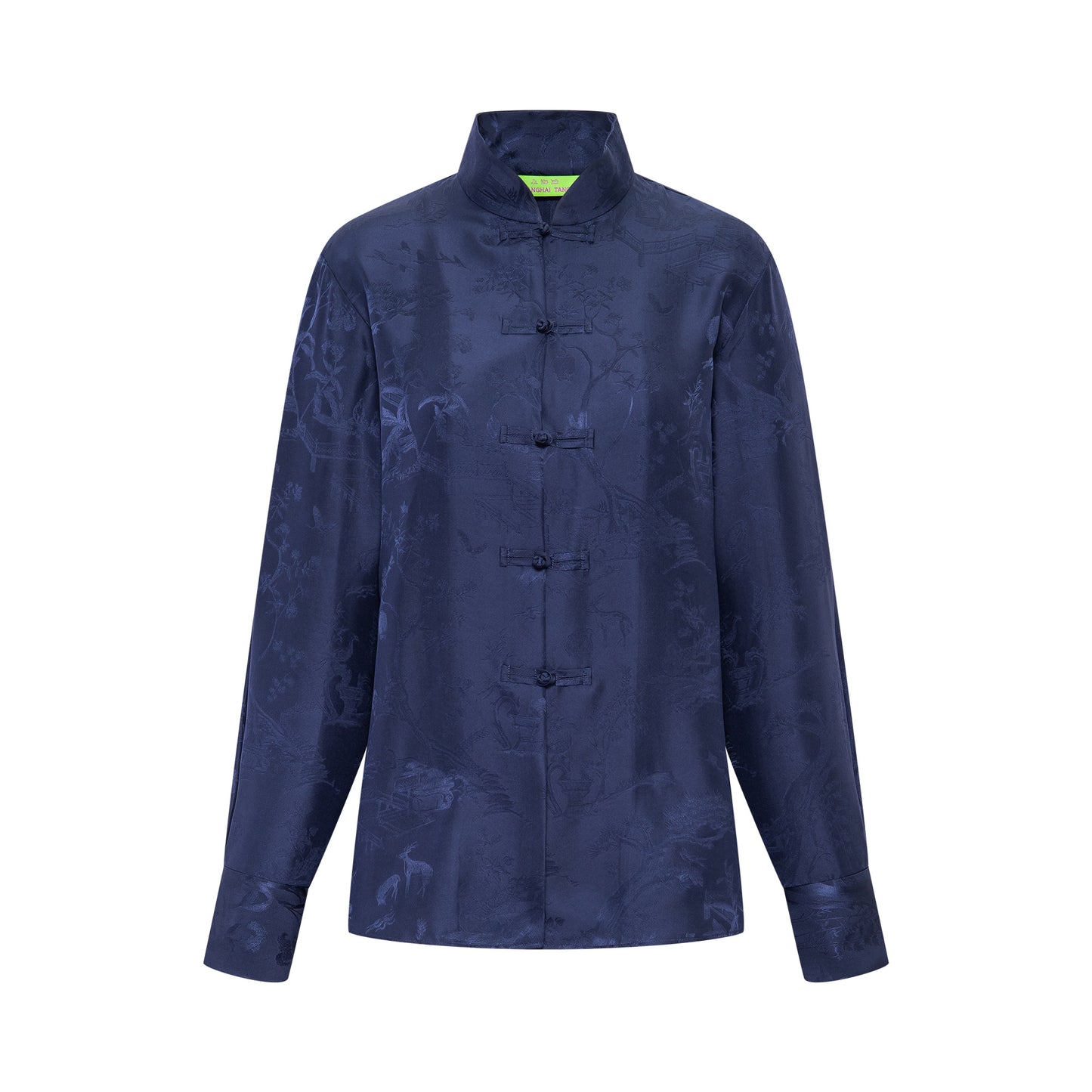 Winding Stream Party Silk Jacquard Shirt