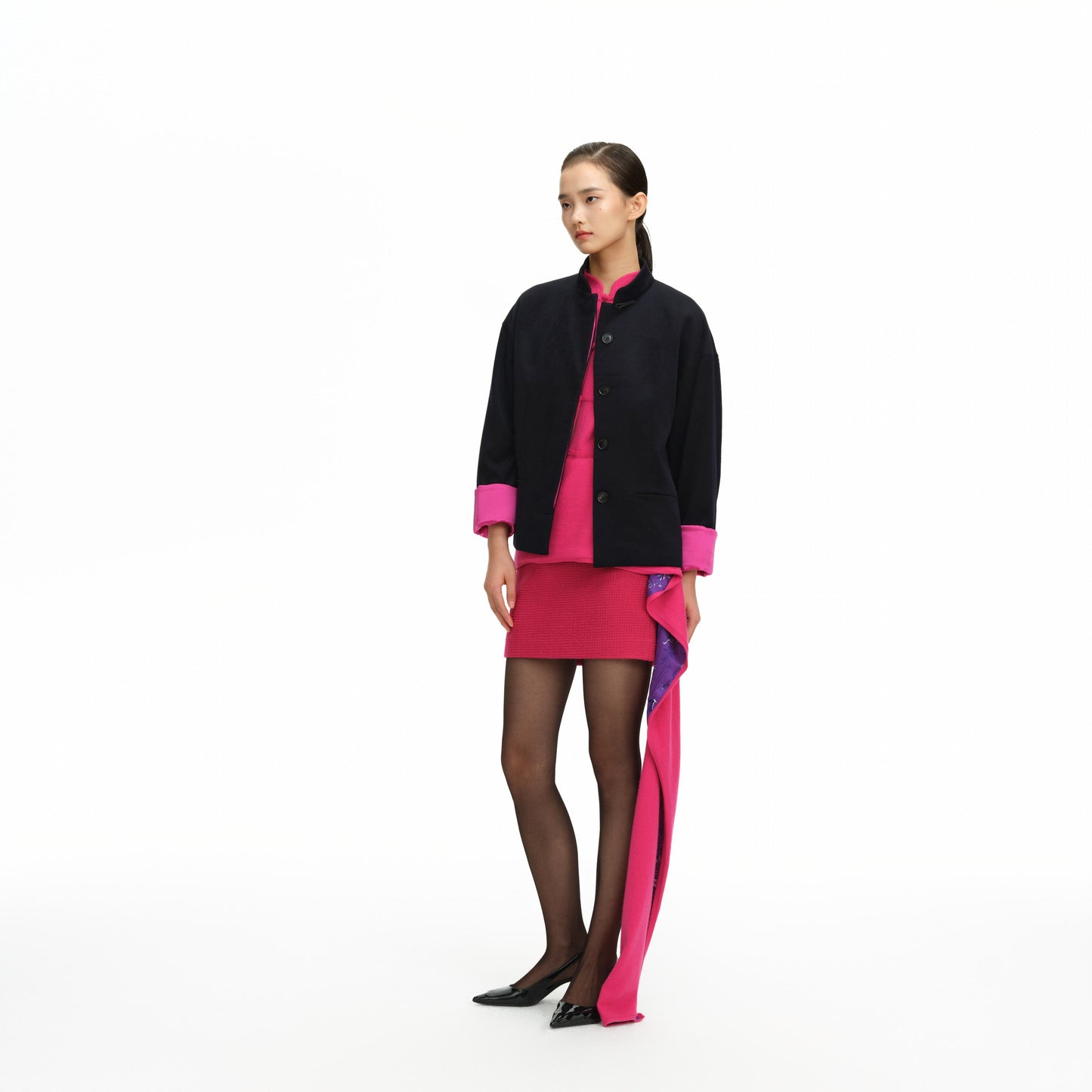 Tang Leather Five-button Jacket