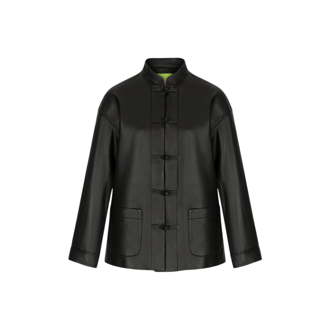 Tang Leather Five-button Jacket