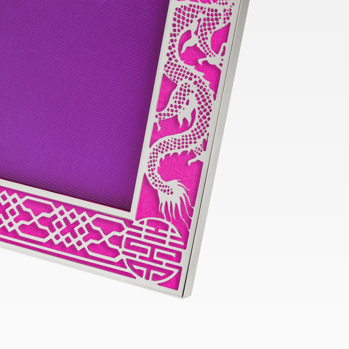 4R Dragon Filigree Photo Frame - Fuchsia Lime