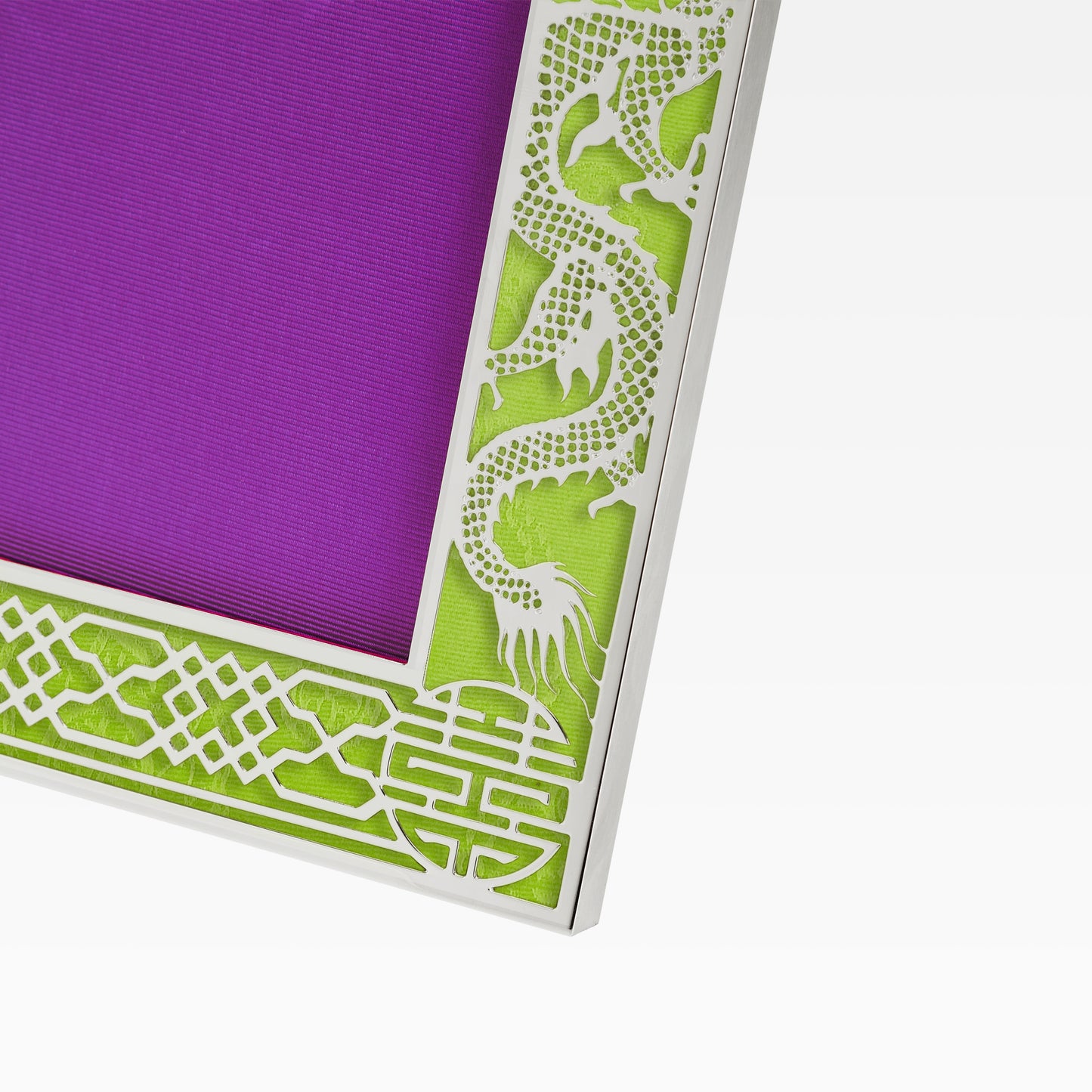 5R Dragon Filigree Photo Frame - Fuchsia Lime