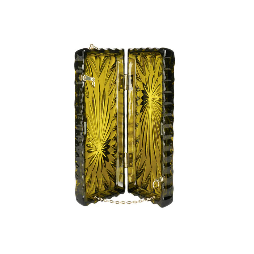 Long Rectangle Clutch Olive