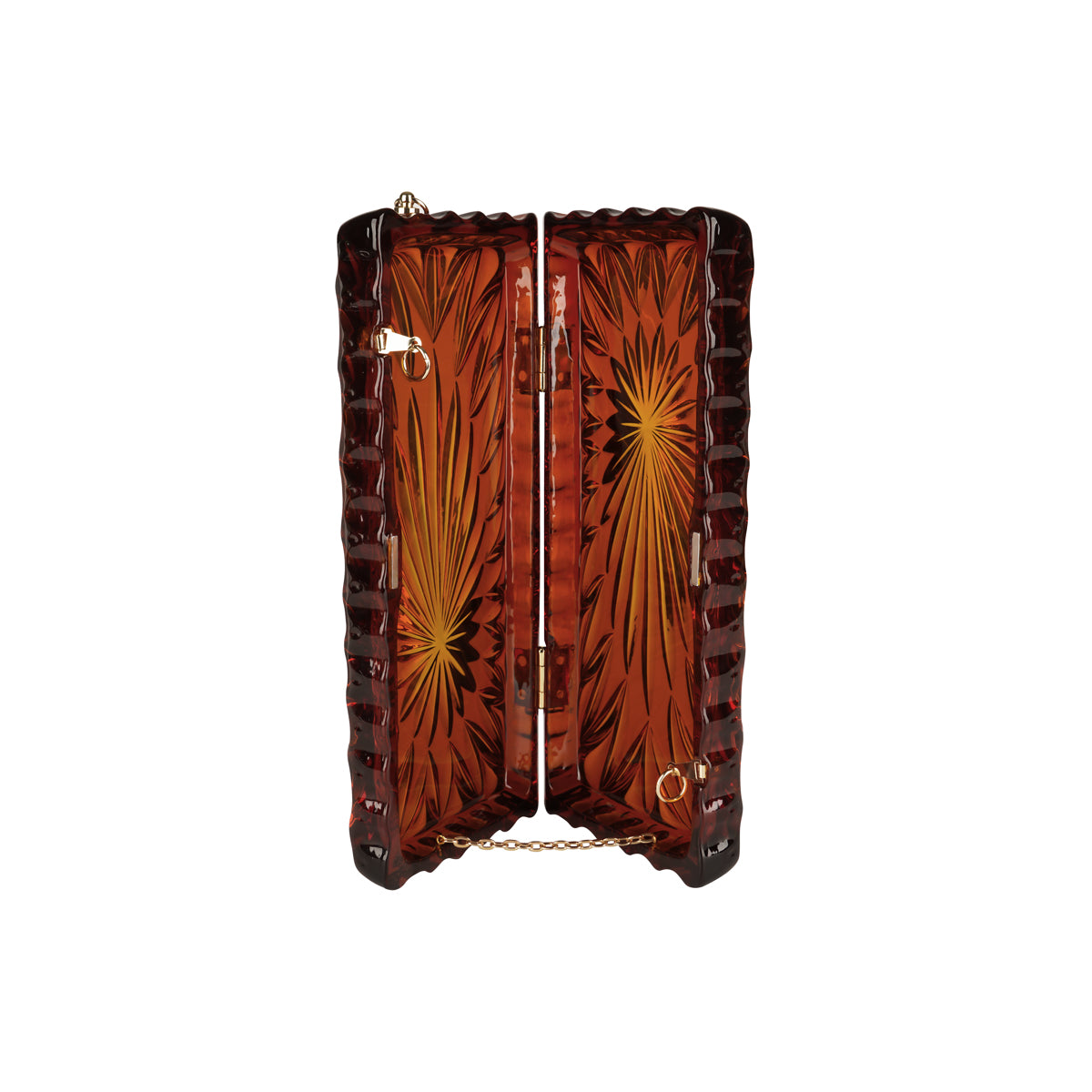 Long Rectangle Clutch Amber