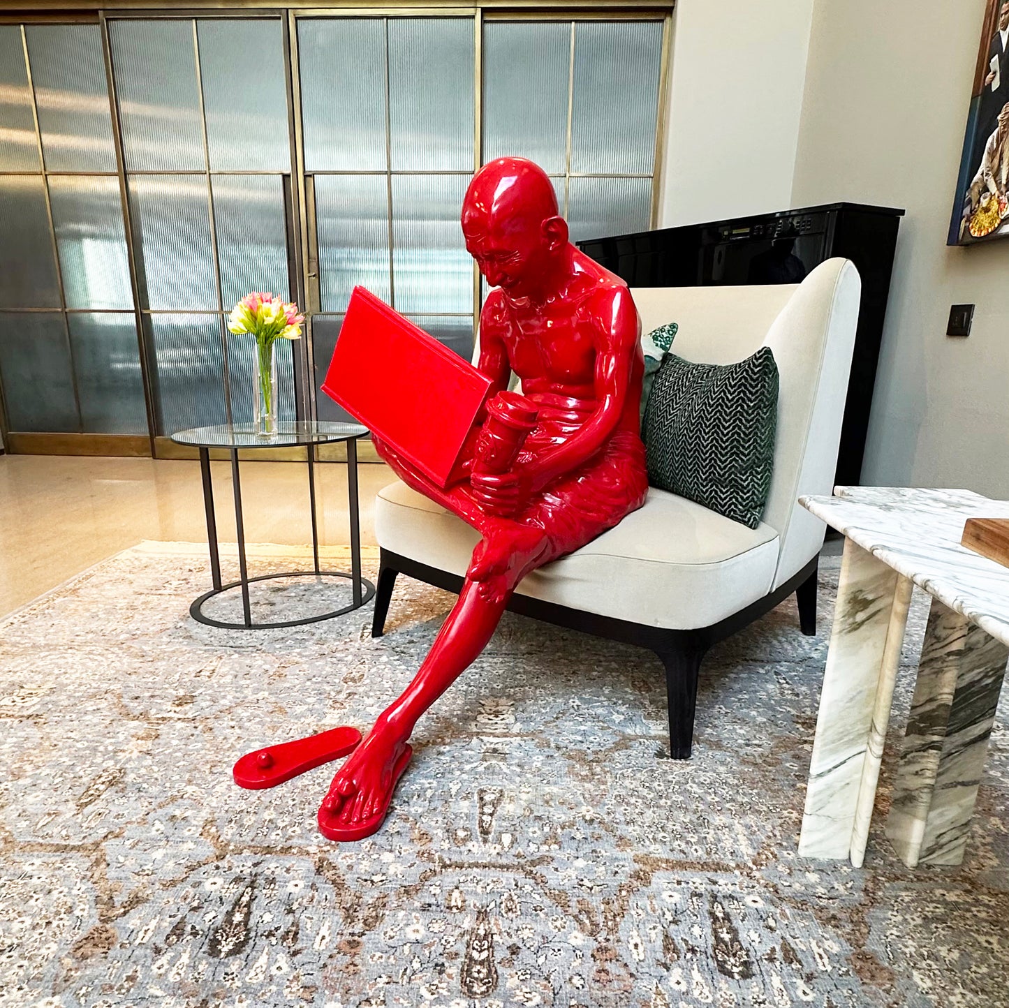 Non-Violent Networking; Mahatma Gandhi Sculpture