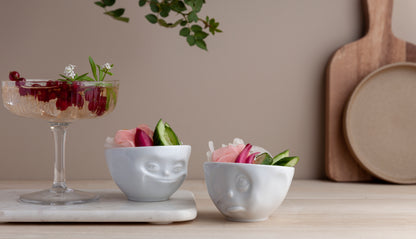Happy & Oh Please White Bowls