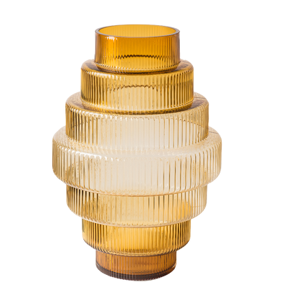 Steps Amber Vase Large