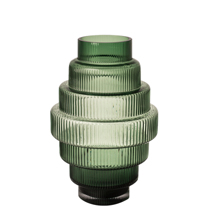 Steps Green Vase Small