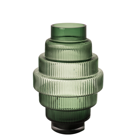 Steps Green Vase Small