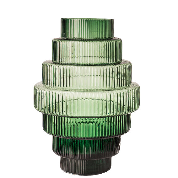 Steps Green Vase Large