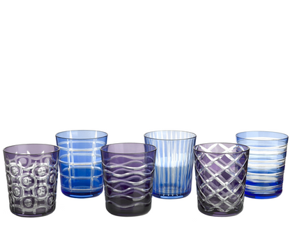 Cobalt Mix Tumblers  Set of 6