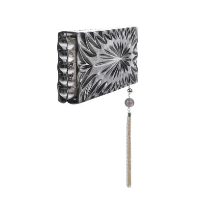 Long Rectangle Clutch Grey