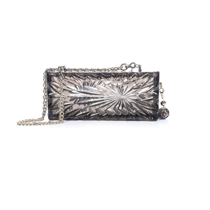 Long Rectangle Clutch Grey
