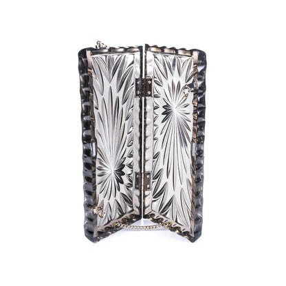Long Rectangle Clutch Grey