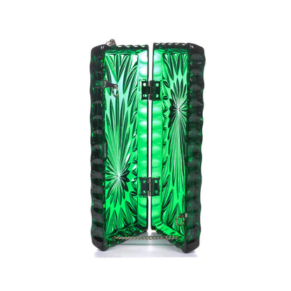 Long Rectangle Clutch Emerald Green