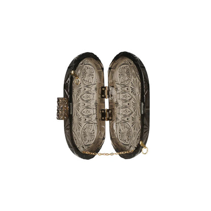 Wide Octagon Clutch Dark Grey