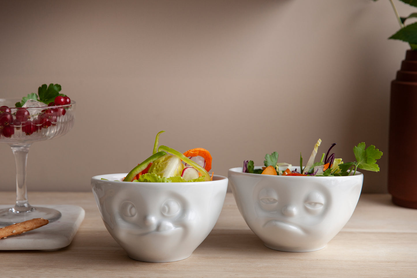 Tasty & Snoozy White Bowls