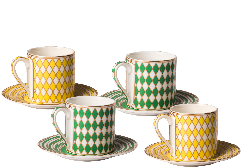 Chess Espresso Cups  Set of 4