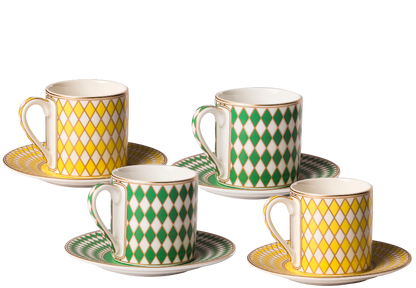 Chess Espresso Cups  Set of 4