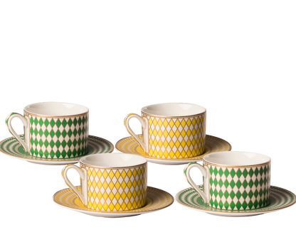 Chess Teacups  Set of 4