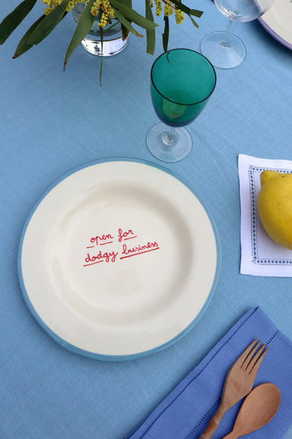 Open for Dodgy Business - Dessert Plate