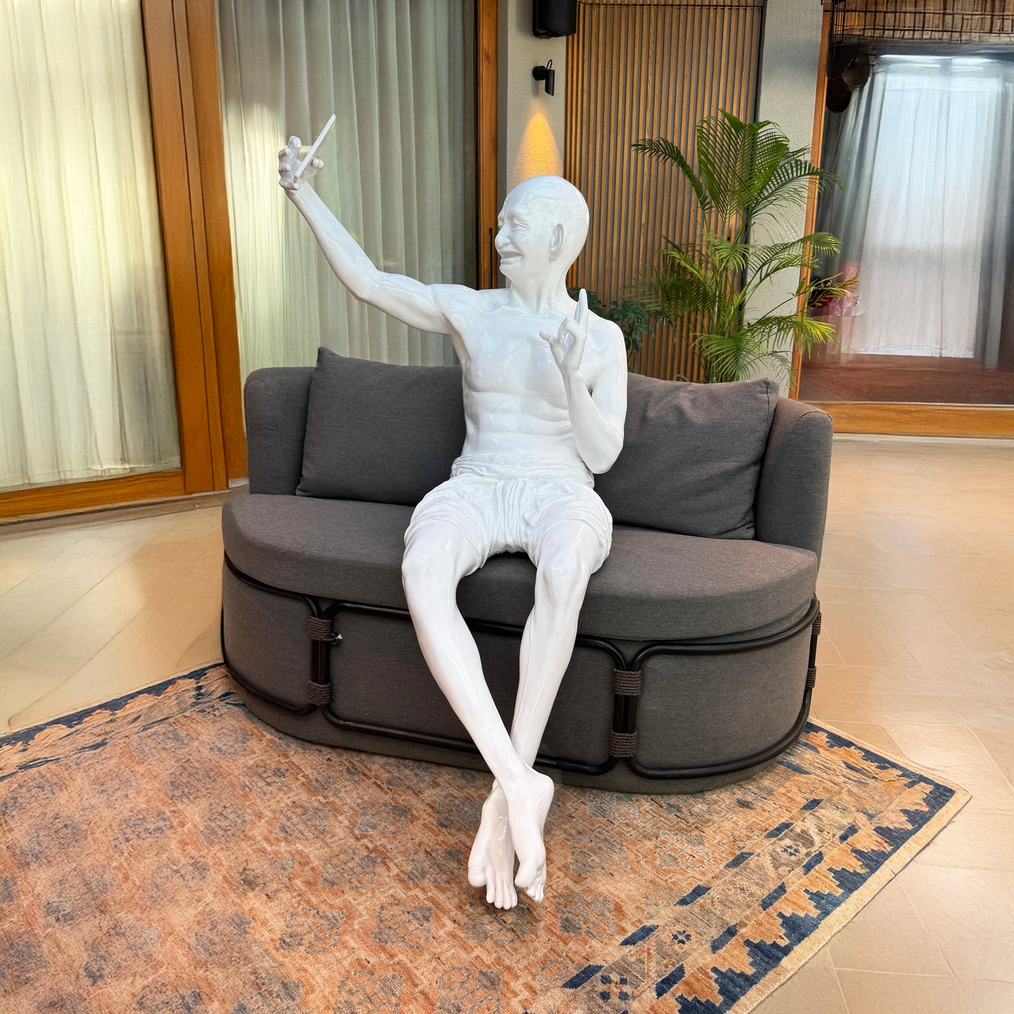 Wired for Peace;   Mahatma Gandhi Sculpture