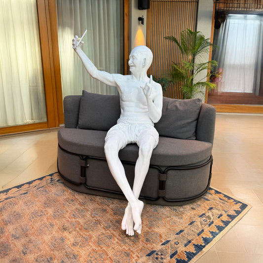 Wired for Peace;   Mahatma Gandhi Sculpture