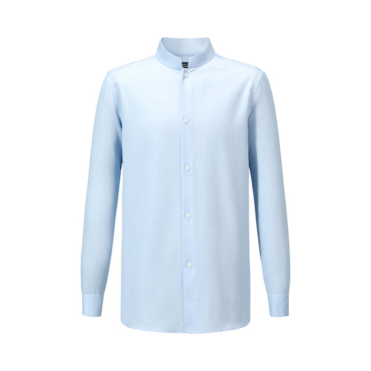 Tang Jacquard Cotton Shirt Light Blue