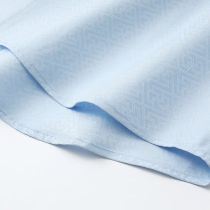 Tang Jacquard Cotton Shirt Light Blue