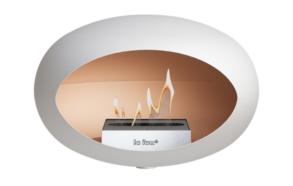 Le Feu Dome - WALL white- steel burner