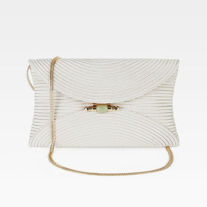 Braided Bamboo Lock Clutch