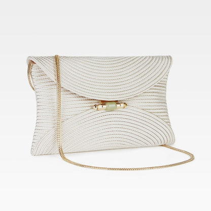 Braided Bamboo Lock Clutch