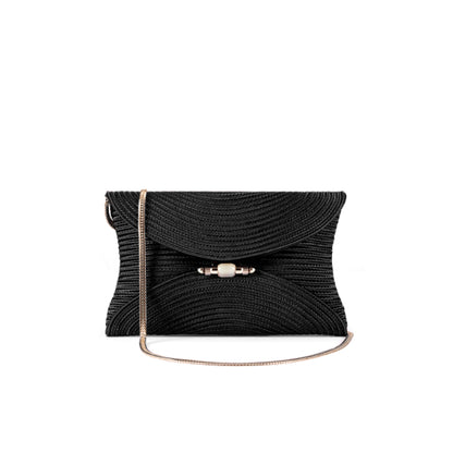 Braided Bamboo Lock Clutch
