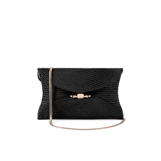 Braided Bamboo Lock Clutch