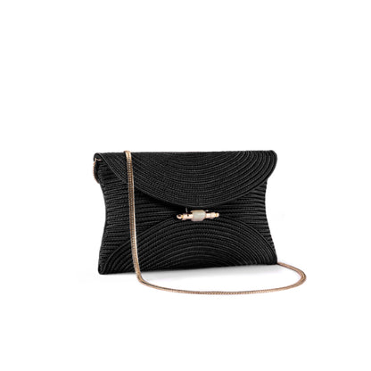 Braided Bamboo Lock Clutch