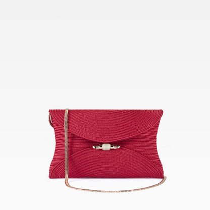 Braided Bamboo Lock Clutch